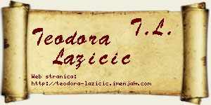 Teodora Lazičić vizit kartica